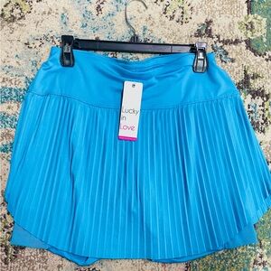 Lucky in Love Bright Blue Pleated Tennis Skirt